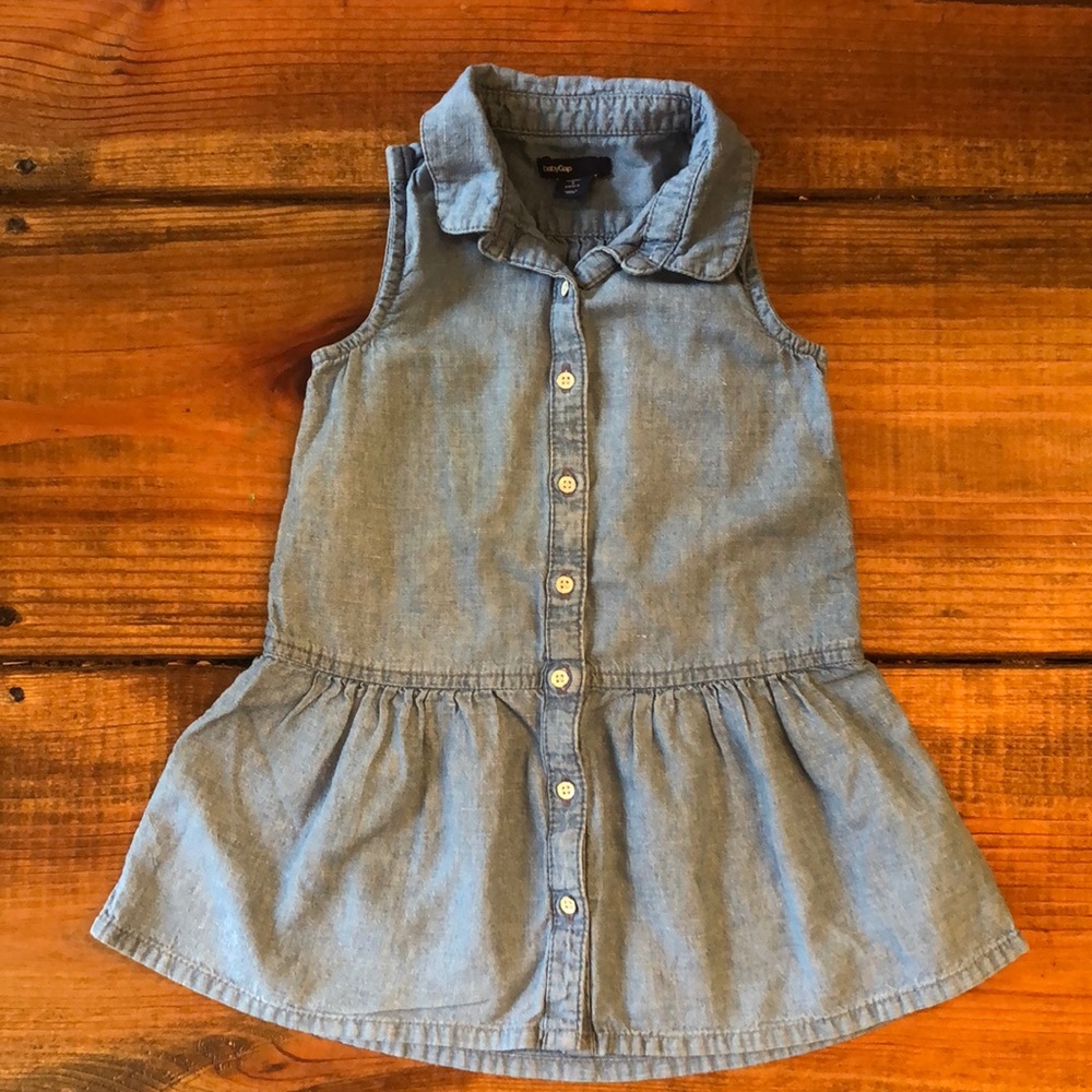 Baby Gap Sleeveless Chambray Dress